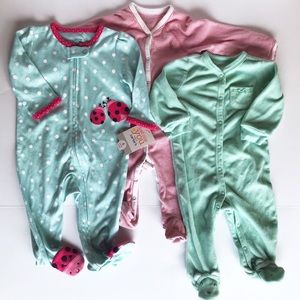 6m Footie Pajamas (3 Pairs)